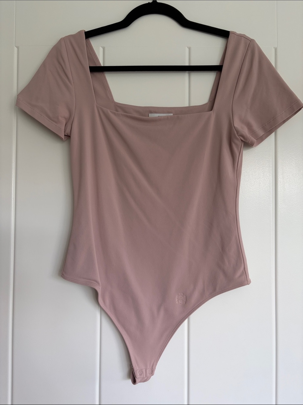 Babaton Short Sleeve Bodysuit in Dusty Rose